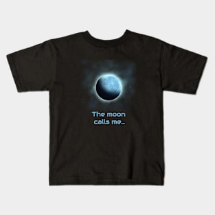 The Moon Calls Me Kids T-Shirt